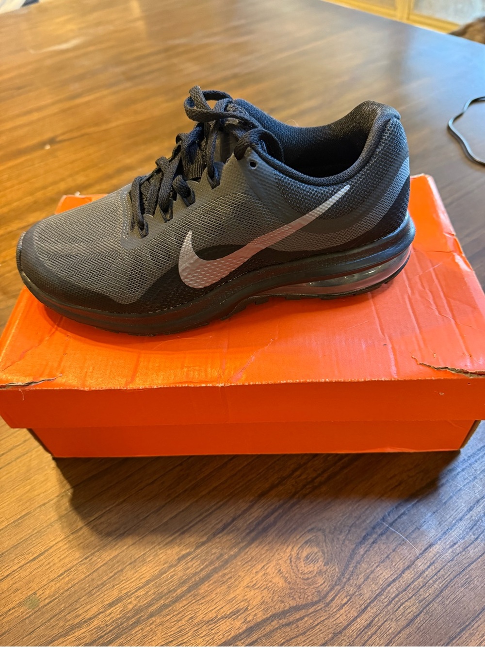 Nike women’s  Black/Gray Running Shoe with Swoosh